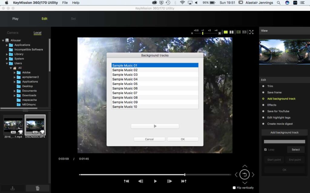 Nikon KeyMission 360/170 Utility - Add audio