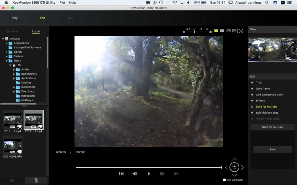 Nikon KeyMission 360/170 Utility - Save For YouTube