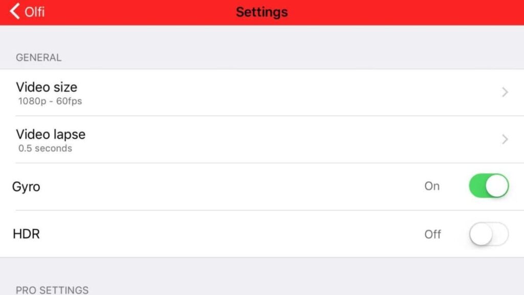 Olfi one.five options