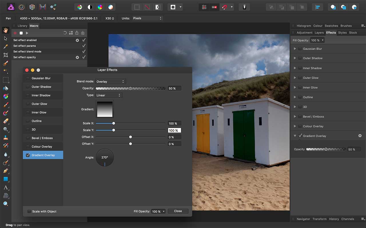 Add the Gradient Overlay effect