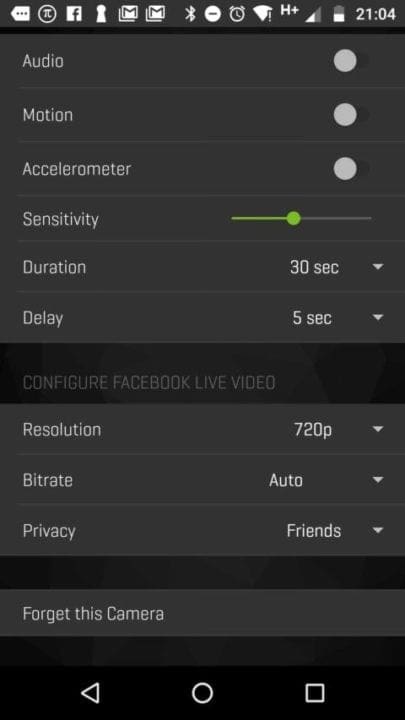 360Fly 4K Review: App Settings 3