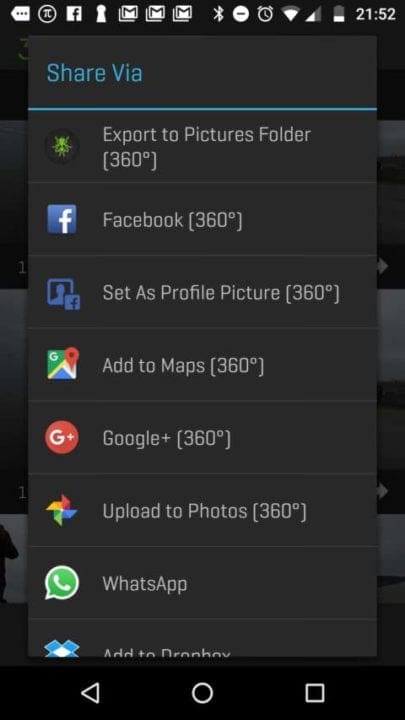 360Fly 4K Review: App sharing options