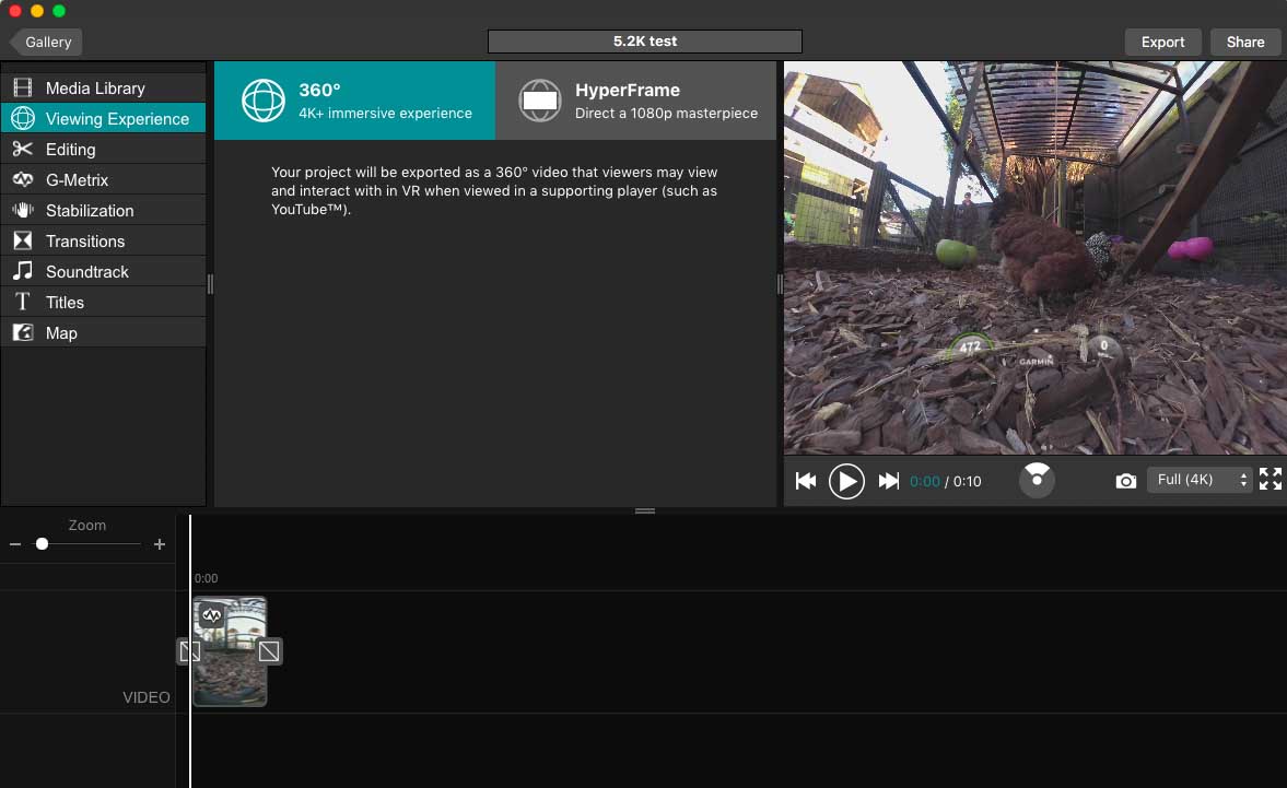 Garmin VIRB Edit software: viewing experience