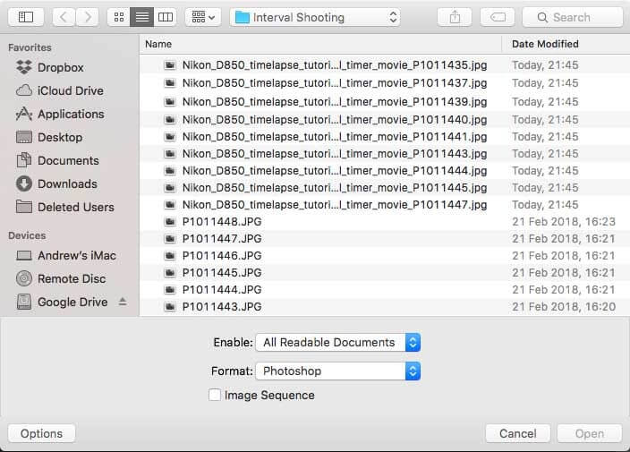 How to turn your timelapse images into a movie