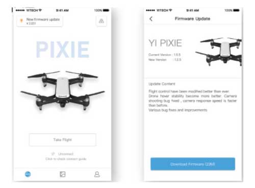 Yi Pilot app for Yi Pixie drone