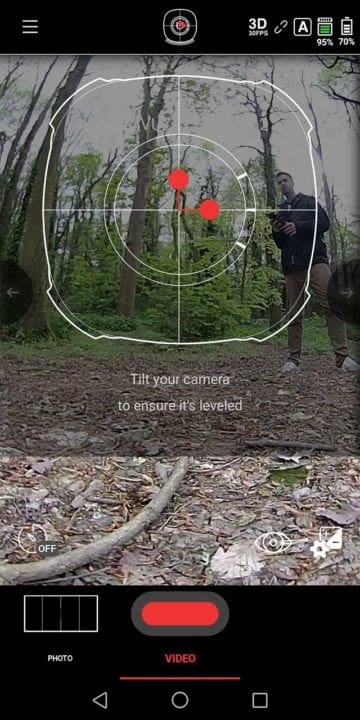 Vuze camera review: level the camera