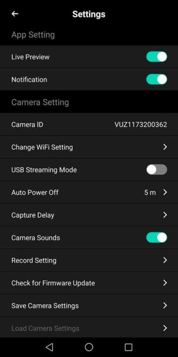 Vuze camera: the app