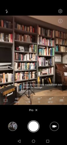 Best settings for the Huawei Nova 5T: Pro mode