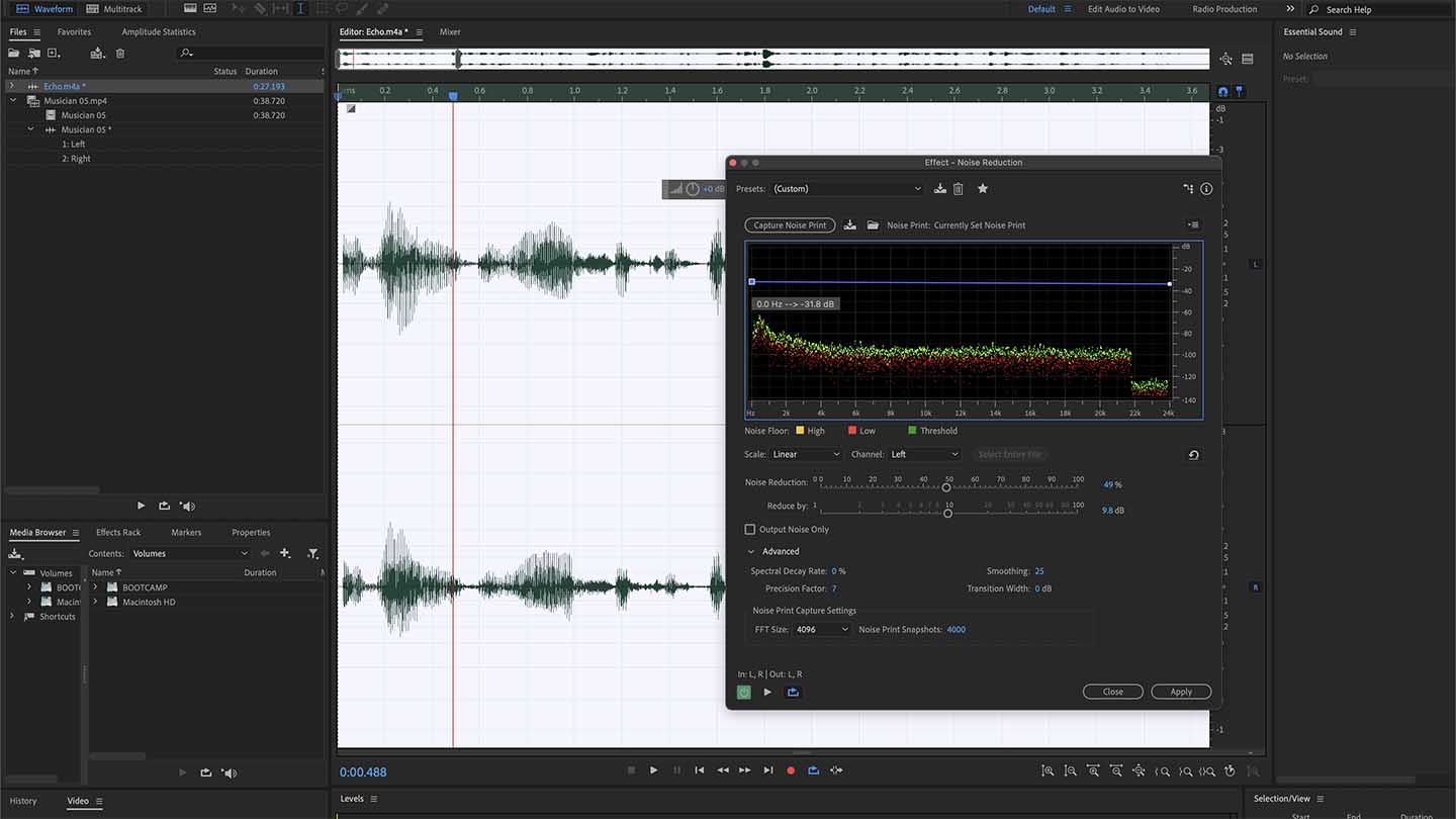 How to clean-up audio with Adobe Audition