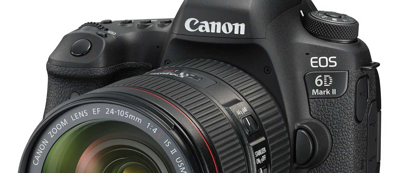 Other features in the EOS 6D Mark II include Canon’s Dual Pixel CMOS AF technology and built-in 5-axis movie stabilisation that counteracts shake when footage is captured hand-held and on-the-move. The EOS 6D Mark II is the first Canon camera to offer both 4K time lapse movie mode and an intervalometer. You’ll also find built-in GPS for adding locations to your images. Design-wise, the Canon EOS 6D Mark II is dust- and moisture-resistant, and there is a new button on the front of the camera to change the AF mode.