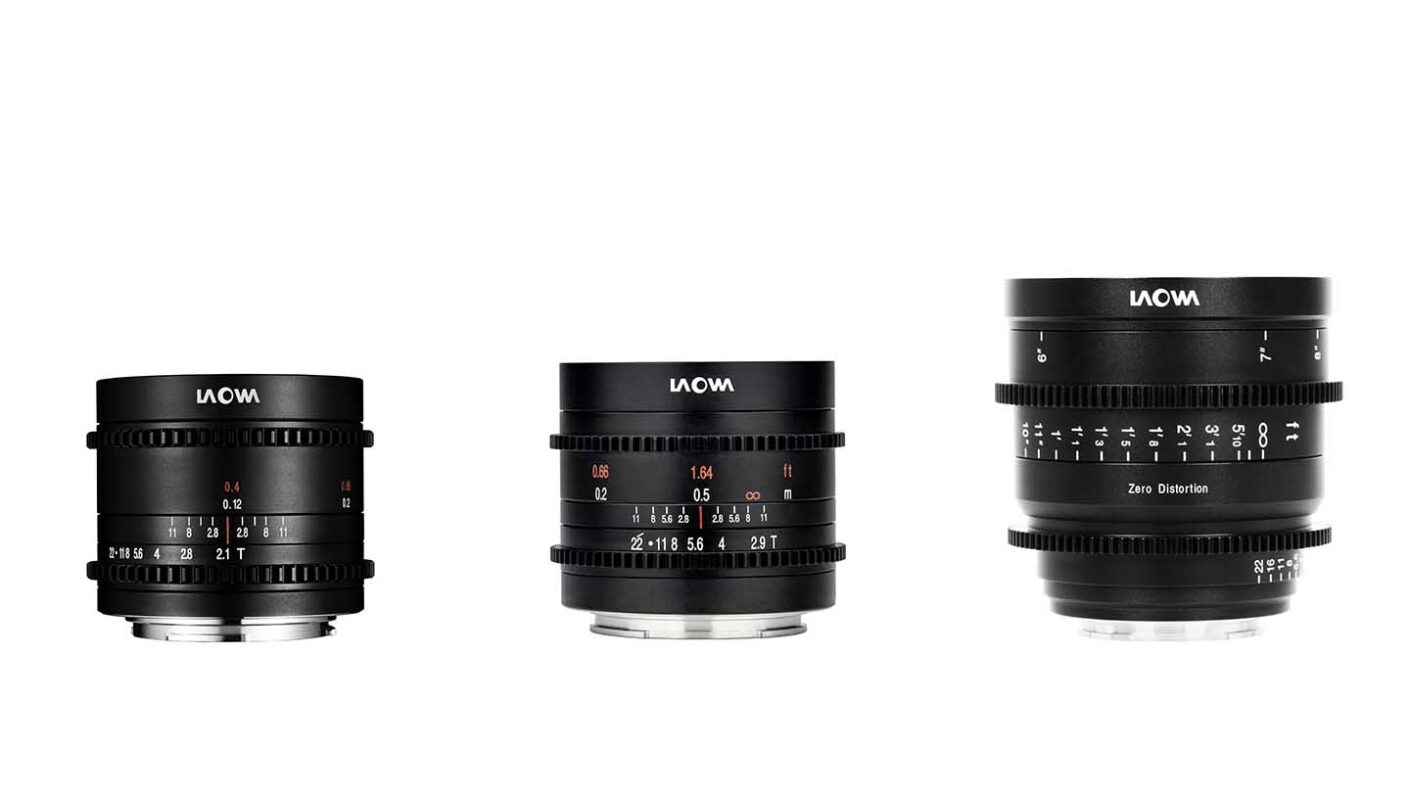 Venus Optics launches Laowa 7.5mm, 9mm, 15mm cine lenses