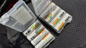 EBL AA Rechargeable Batteries in case eight